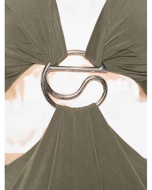 Coperni Green Cutout Maxi Dress