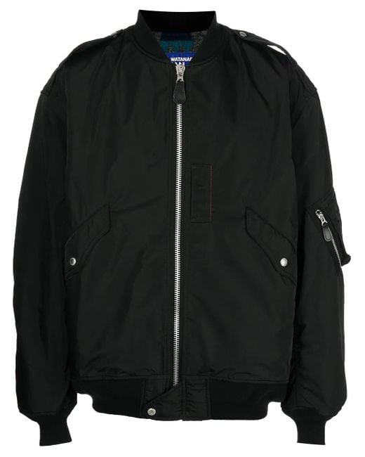 Junya Watanabe Black Zip-Up Bomber Jacket for men