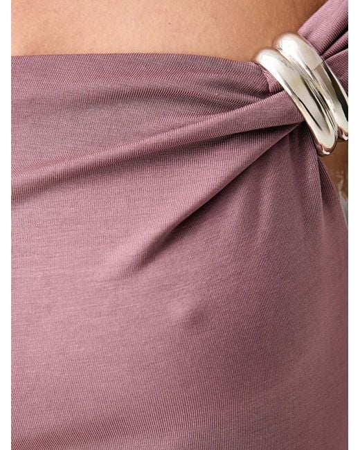 Guess Purple Off-Shoulder Jewel Top