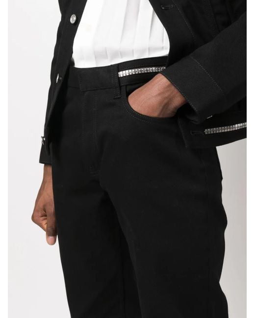 Givenchy Black Slim Fit Jeans With Metallic Details For for men