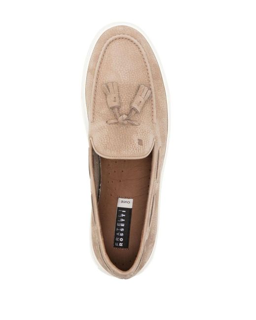 Tassel-detail leather loafers Fratelli Rossetti pour homme en coloris Natural
