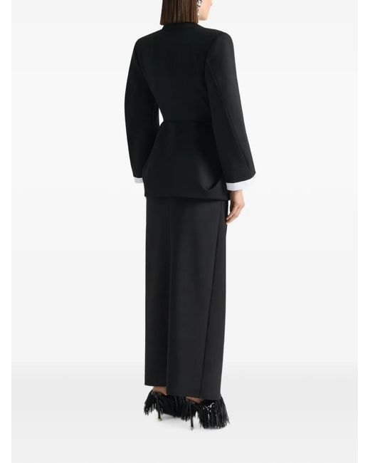 Givenchy Black Jupe Longue En Laine Et Mohair