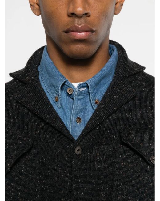 Alanui Black Pocket Buttoned Cardigan for men