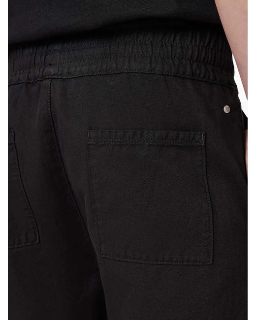 AllSaints Black Hanbury Drawstring-Waist Trousers for men