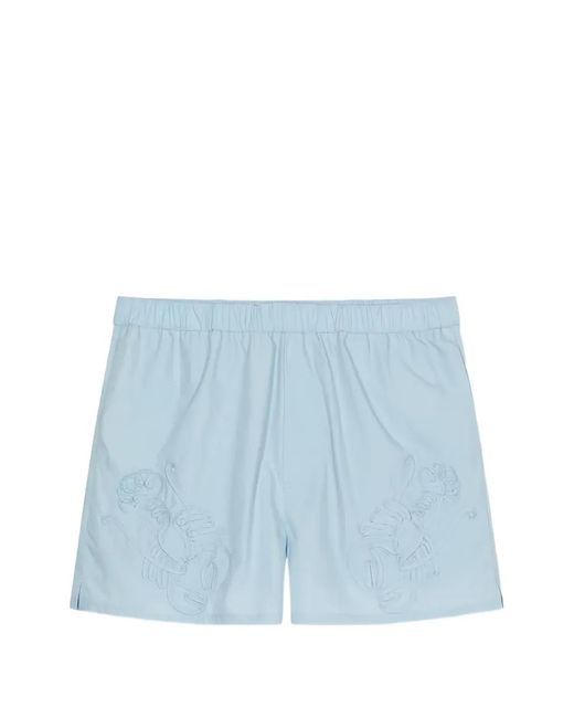 Closed Blue Embroidered-Details Shorts