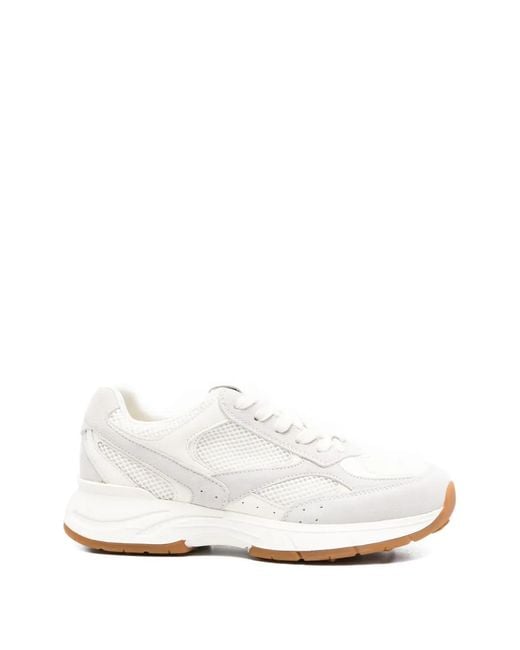 SERGIO MORETTI FIRENZE White Mesh-Panel Sneakers