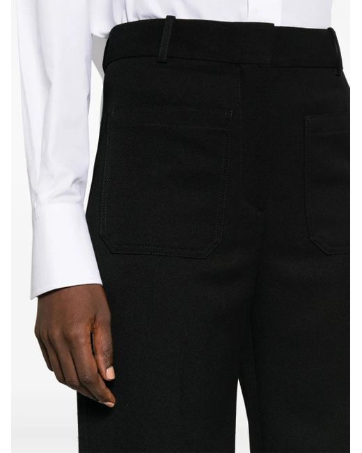 Victoria Beckham Alina ウールブレンドフレアパンツ Black