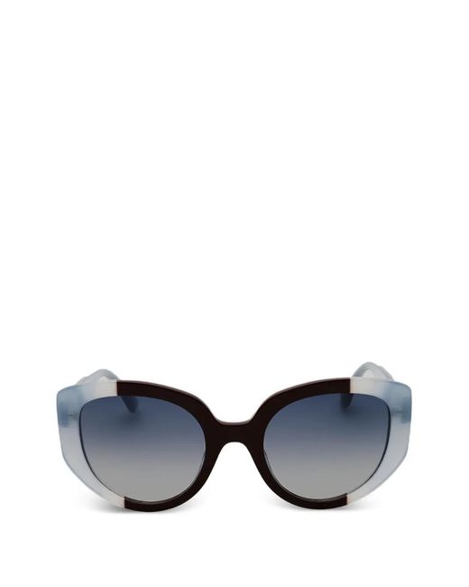 Moschino Blue Full-Rim Cat-Eye Sunglasses