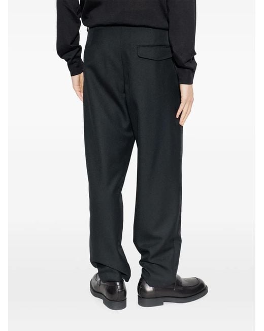 A.P.C. Black Pleated Trousers for men