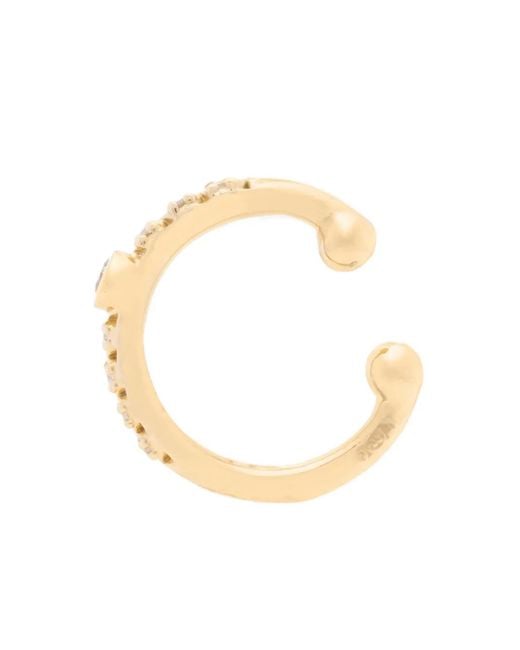 Pendiente earcuff en oro amarillo de 10 ct con diamantes Scosha de color Metallic