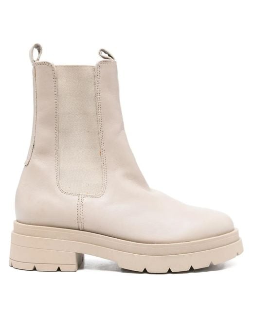 Marc O' Polo Natural 50Mm Elastic-Panelled Chelsea Boots