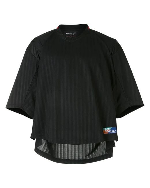 Martine Rose Black Dekker Football T-Shirt for men