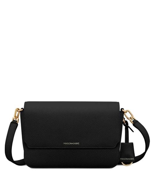 Maison De Sabre Black Medium Flap Shoulder Bag