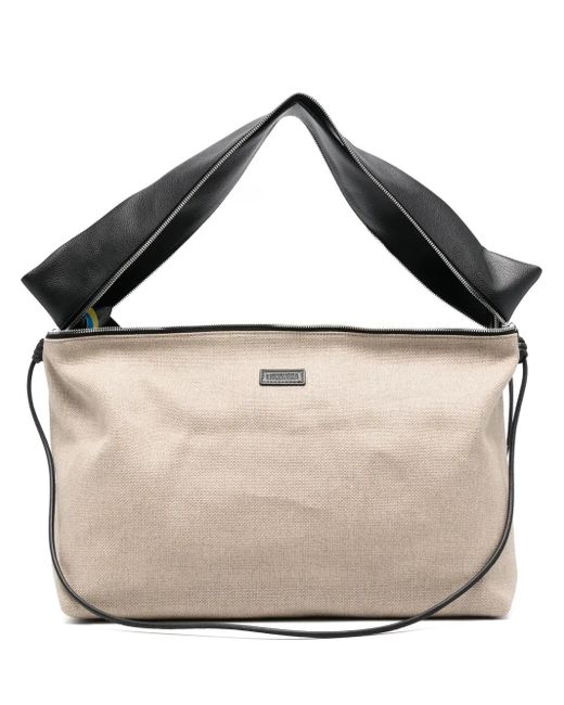 Litkovskaya Metallic Schultertasche mit dekorativem Reißverschluss