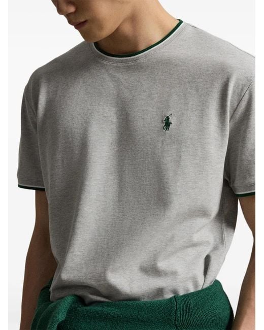 Polo Ralph Lauren Gray Embroidered Classic Fit T-Shirt for men
