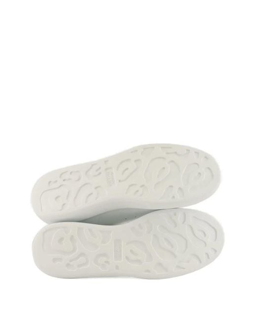 メンズ Alexander McQueen ゼブラパネル レザースニーカー White