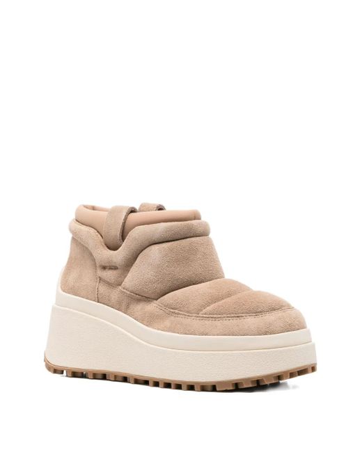 Ash Natural Padded Platform Boots
