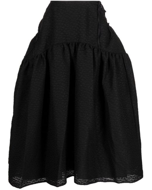 Cecilie Bahnsen Lilly Full Maxi Skirt in Black | Lyst