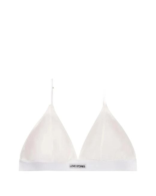 LoveStories White Darling Triangle Bralette