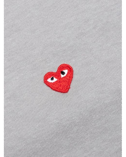 COMME DES GARÇONS PLAY Purple Heart-Logo Long-Sleeve T-Shirt