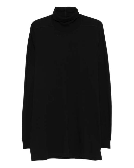 Rick Owens Black Cotton Long-Sleeve T-Shirt for men