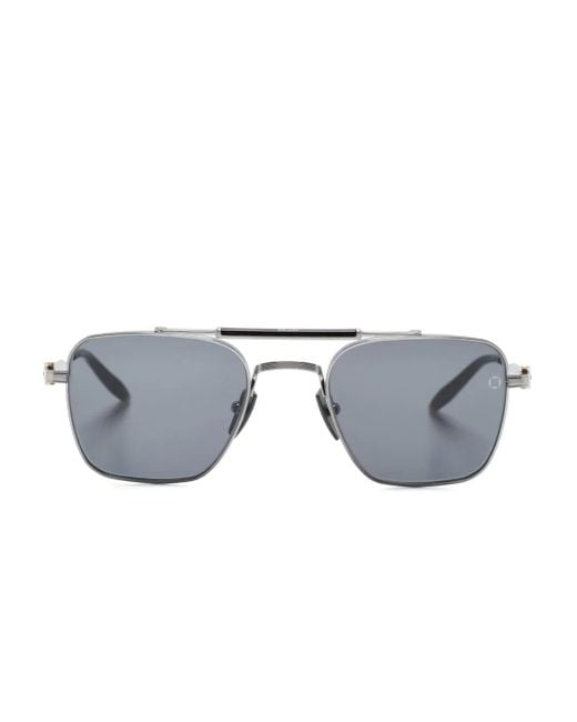 Akoni Gray Europa Square-Frame Sunglasses for men