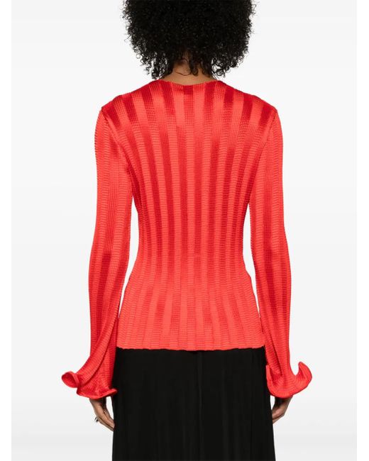 Jonathan Simkhai Red Carys Blouse
