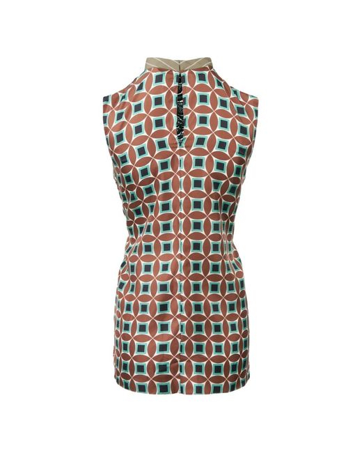 Biyan Green Geometric-Pattern Top