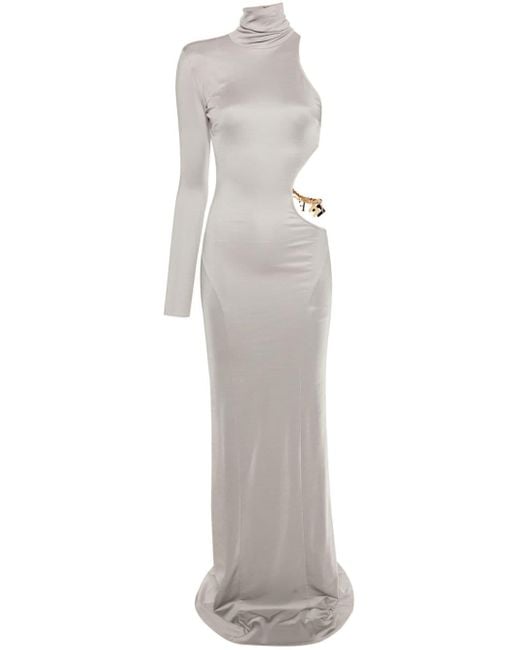 Robe longue à épaules dénudées Elisabetta Franchi en coloris White