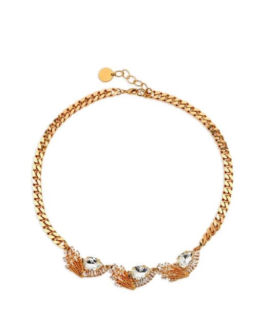 Anton Heunis Metallic Serene Crystal-Embellished Necklace