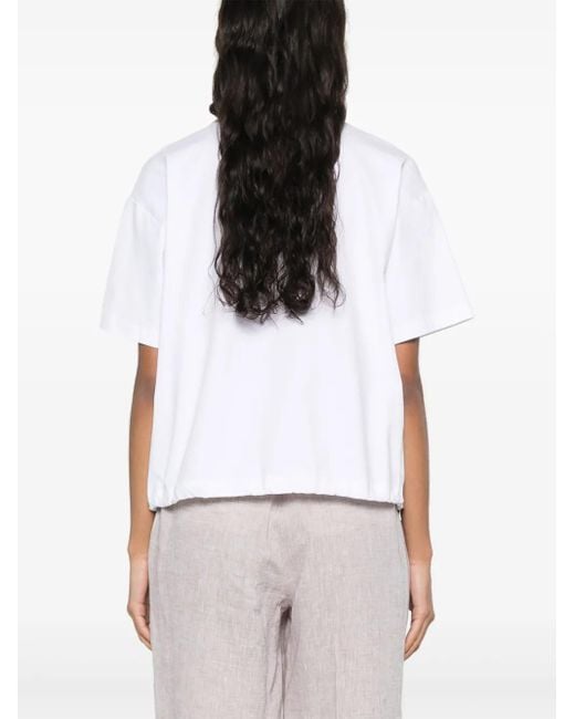 Peserico White Cotton T-Shirt