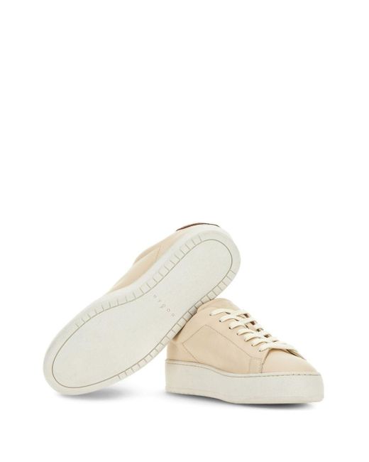 Hogan Natural H672 Lace-up Leather Sneakers