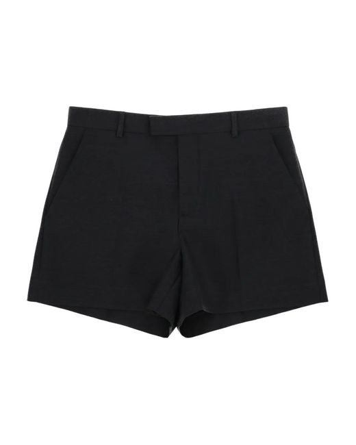 Gucci Black Logo Wool Shorts