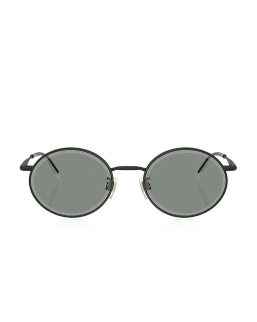 Giorgio Armani Gray Ar6170 Oval-Frame Sunglasses