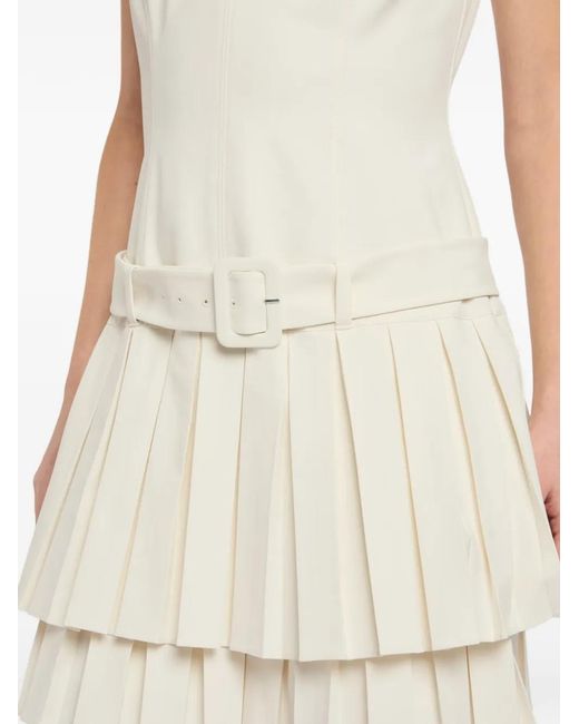Cinq À Sept White Reena Pleated Mini Dress