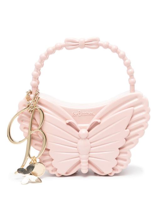 Blumarine Pink X forBitches Handtasche mit Schmetterlingsform
