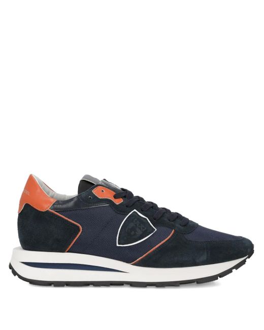 Philippe Model Sneakers Met Vlakken En Veters in het Blue voor heren