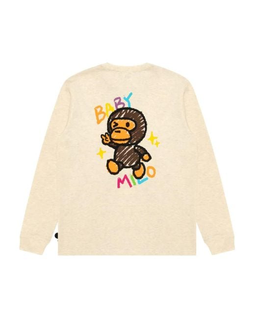 BABY MILO® STORE BY *A BATHING APE® Women's Natural Logo-Patch T-Shirt