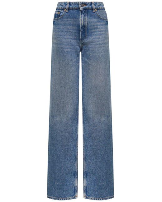 12 STOREEZ Blue Wide-leg Organic-cotton Jeans