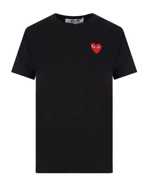 COMME DES GARÇONS PLAY Black Heart-Appliqué T-Shirt
