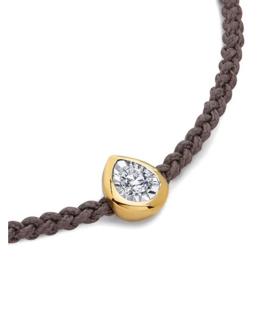 Monica Vinader White Laboratory-Grown Pear-Diamond Bracelet