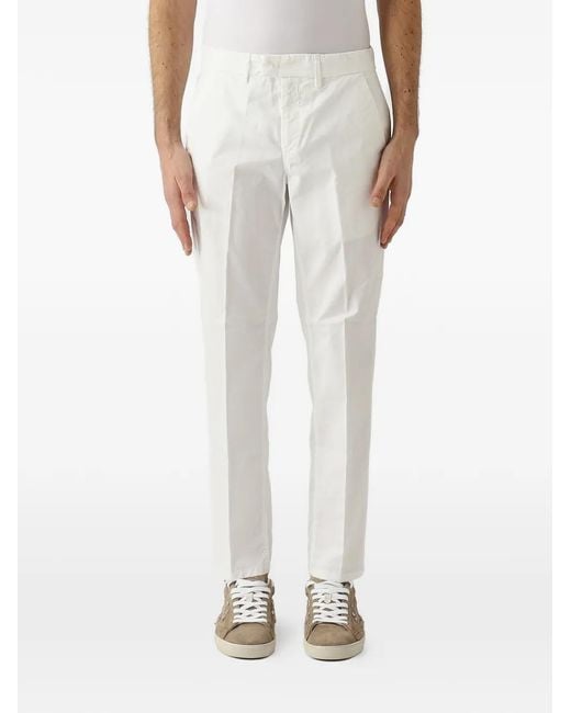 Dondup White Pablo Chino Trousers for men