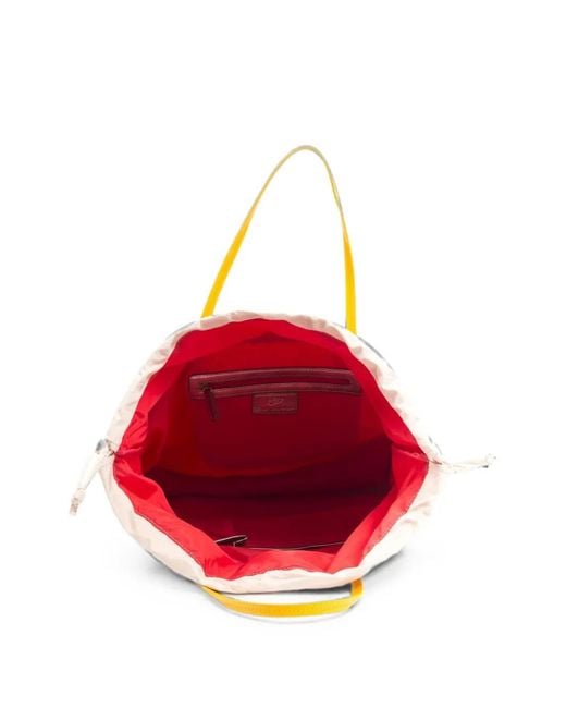 Byblos Yellow Logo-Patch Tote Bag