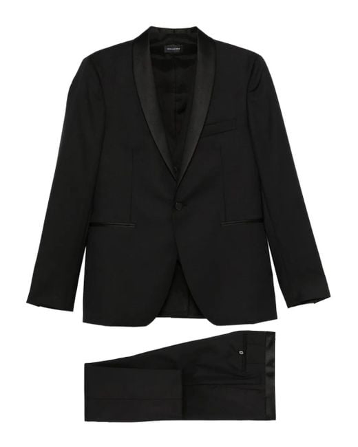 Tagliatore Black Single-Breasted Suit for men
