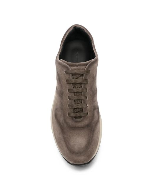 Officine Creative White Suede Lace-Up Sneakers for men