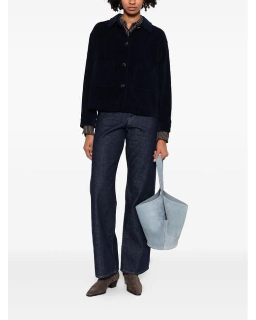 Circolo 1901 Black Corduroy Cropped Jacket