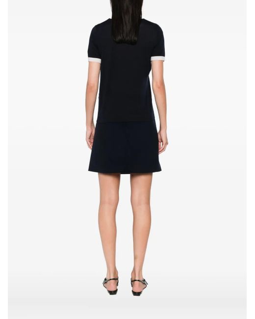 Max Mara コントラストトリム トップ Black
