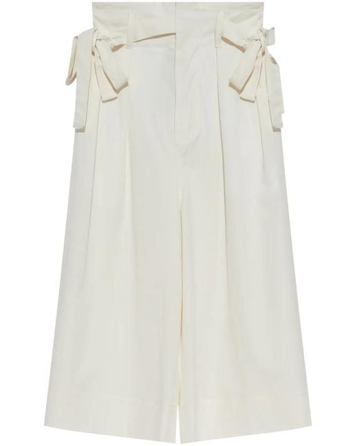 Fabiana Filippi White Bow-Detail Trousers