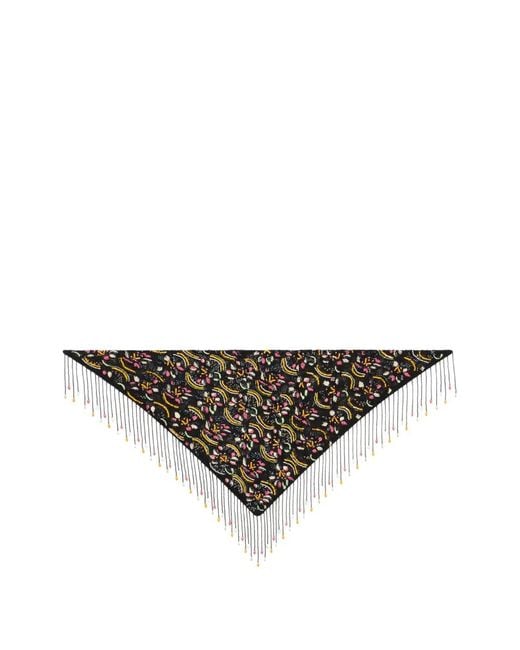 Etro Natural Lace Beaded Scarf