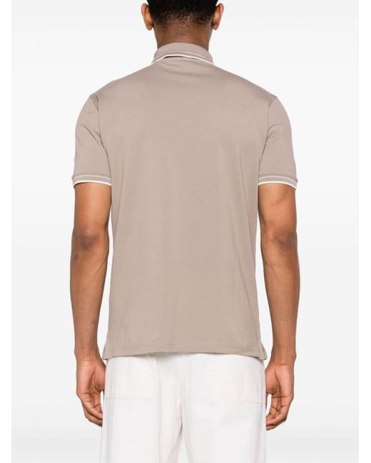 Emporio Armani Multicolor Logo-embroidered Cotton Polo Shirt for men